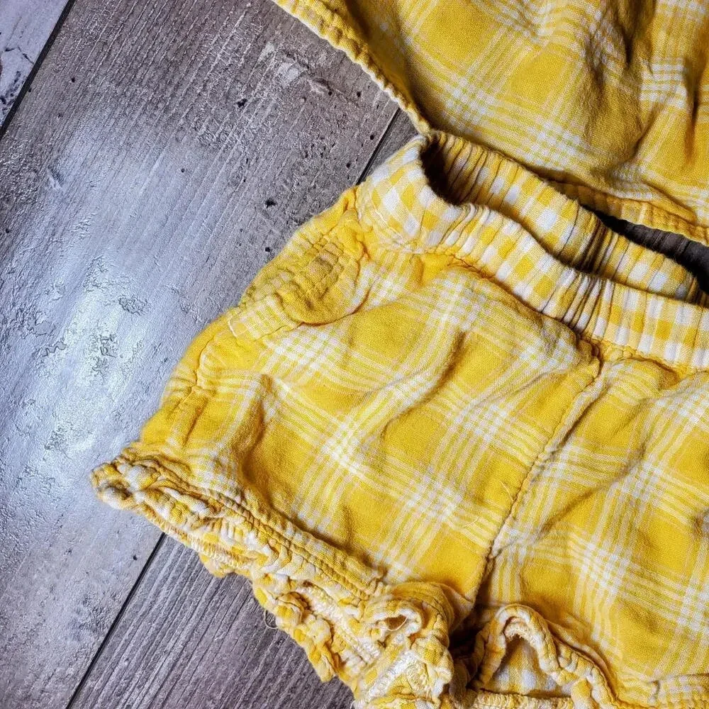 Cat & Jack Matching Yellow & White Plaid Summer Outfit Size 2T NWOT